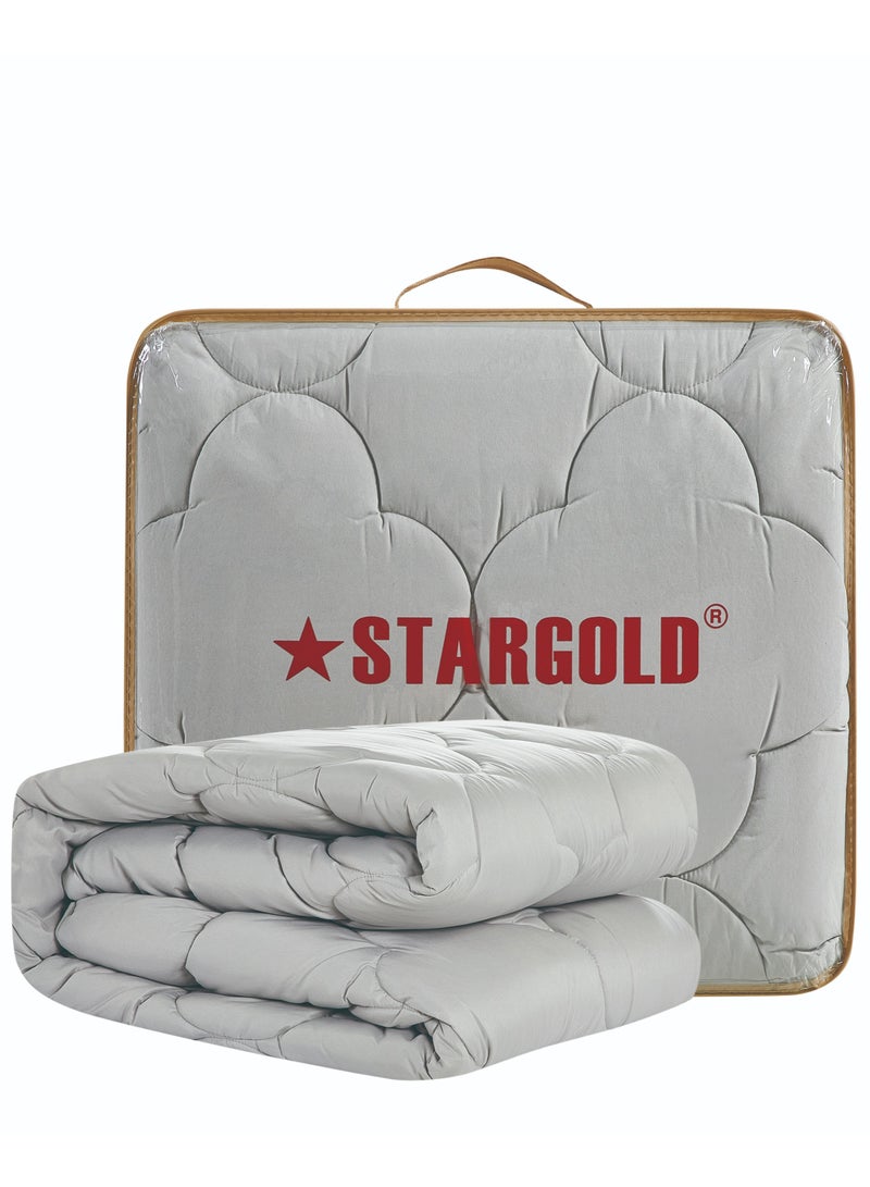 ستارجولد طقم لحاف ميكروفايبر سادة 4 قطع شرشف مطّاطي مخدة شام لحاف 170X230 سم - Image 3