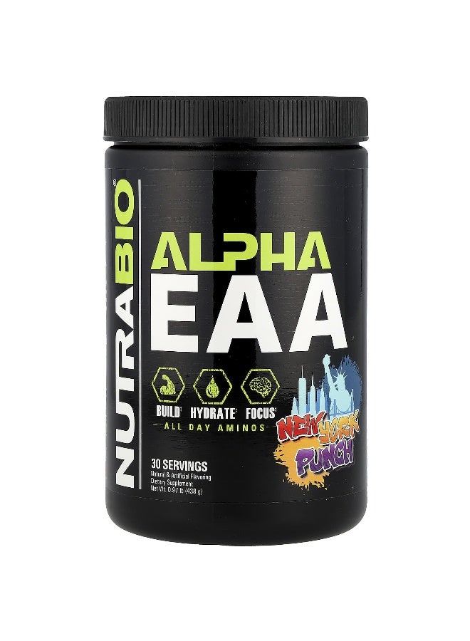 NutraBio, Alpha EAA, New York Punch, 0.97 lb (438 g) (Packaging may vary) - Image 1