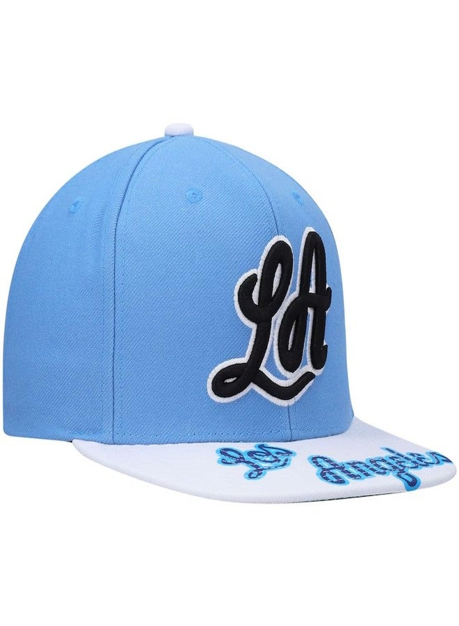 Mitchell & Ness Los Angeles Lakers Reload 3.0 Snapback Adjustable Hat Cap - Light Blue - Image 3