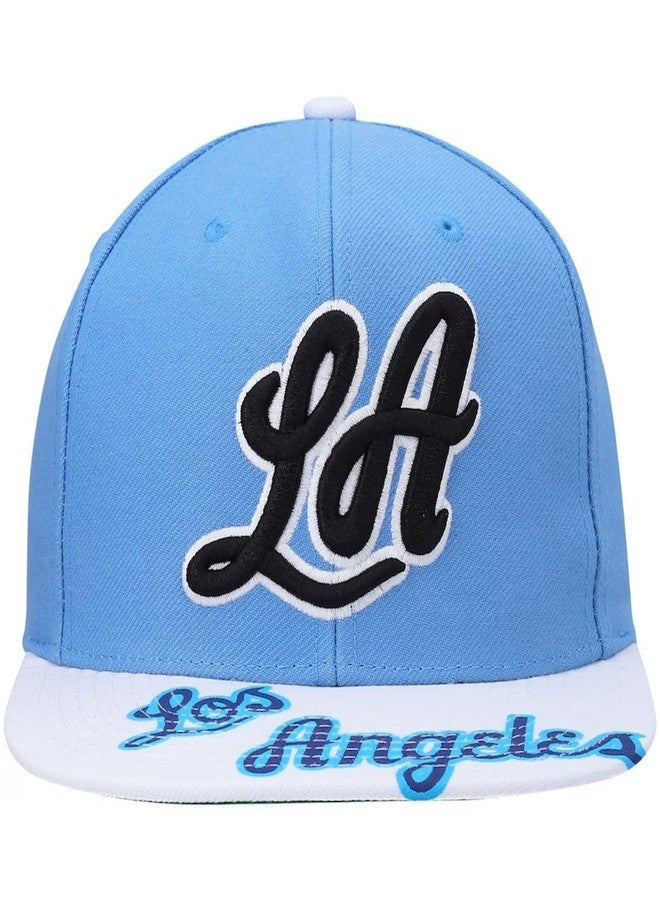 Mitchell & Ness Los Angeles Lakers Reload 3.0 Snapback Adjustable Hat Cap - Light Blue - Image 2