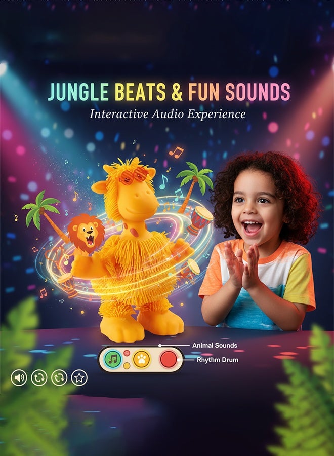 National Holiday Gift: Dancing Giraffe Toy Ages 5+ - Musical Light-Up Stress Relief, Safe Material   Swinging Giraffe，Toys, children's toys, children's gifts，Luminous toys, squeezing toys， - Image 3