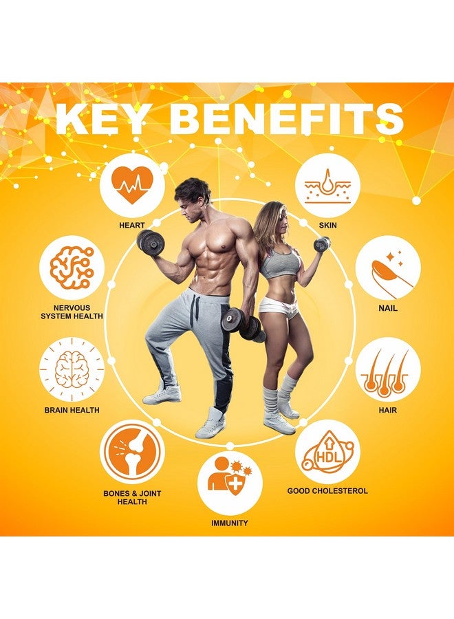 Clearcut Omega 3 Fish Oil, Biotin, Vitamin D3 Softgel Capsule 60 For Men Women - Image 2