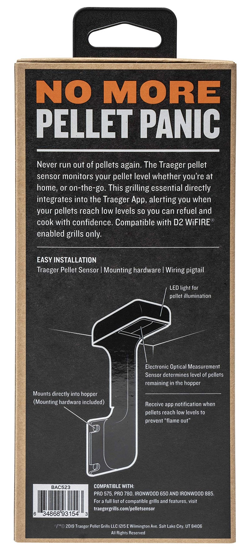 TRAEGER ملحق مستشعر حبيبات كهربائي من ترايجر BAC523 لشوايات إيرونوود 650، إيرونوود 885، برو 575، وبرو 780، أسود - Image 4