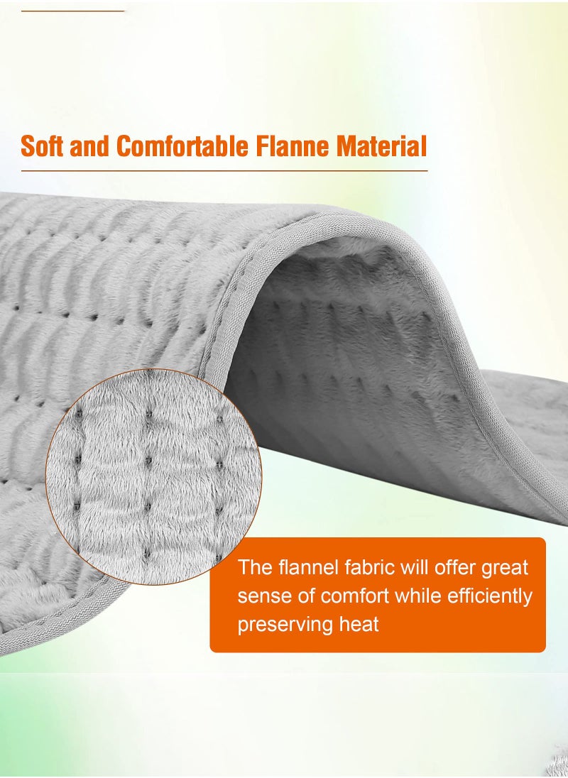 Arabest - Heating Pad, Electric Heat Pad for Back Pain and Cramps Relief - Electric Fast Heat Pad with 6 Heat Settings -Auto Shut Off- Machine Washable 12" x 24" - Image 1