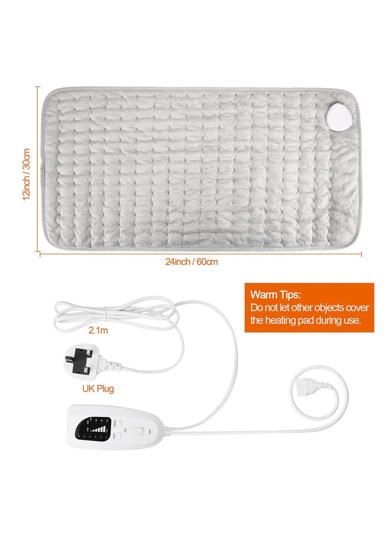 Arabest - Heating Pad, Electric Heat Pad for Back Pain and Cramps Relief - Electric Fast Heat Pad with 6 Heat Settings -Auto Shut Off- Machine Washable 12" x 24" - Image 1