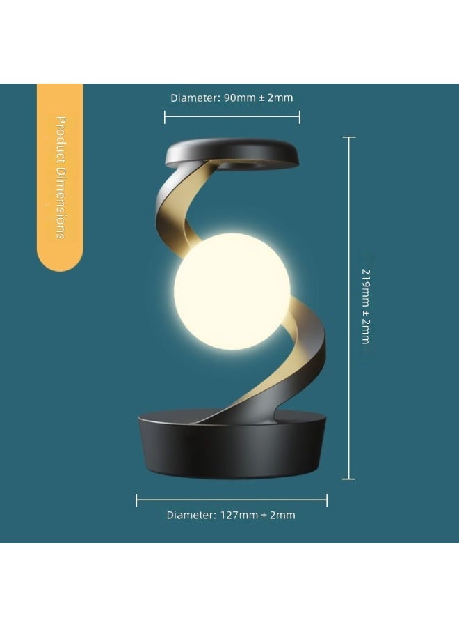 Creative Rotating Floating Lamp, Bedside Night Light with Fast Wireless Phone Charger, RGB Ambient Mood Lighting, and Modern Touch Control Desk Lamp for Home and - Image 5