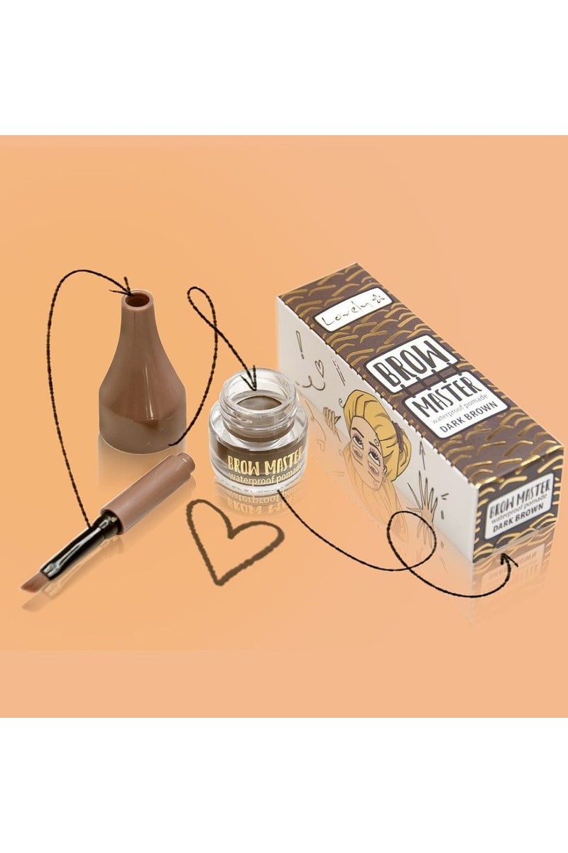 Lovely Brow Master Pomade Sculpts and Defines Dark Brown 3g - Image 2