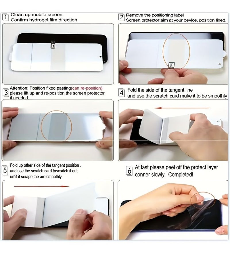 4pcs High Transparency Hydrogel Film For Vivo X200 Pro Mini Complete Coverage Flexible Curved Design - Image 5