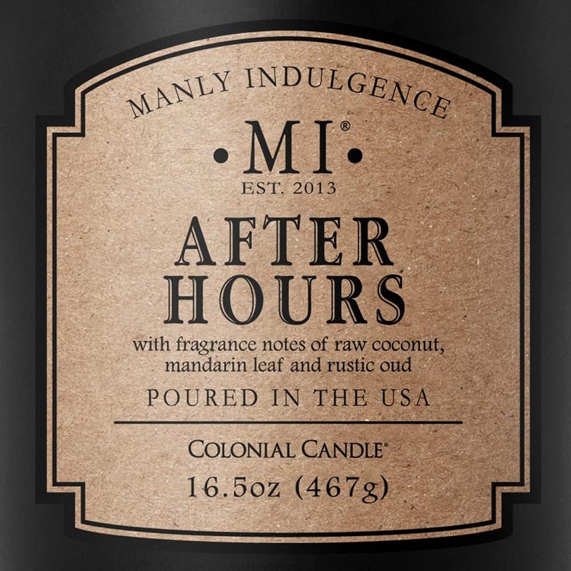 Manly Indulgence Scented Candles for Men|After Hours – Coconut, Mandarin & Oud|Strong Masculine Fragrance, Long-Lasting Candles for Home|Soy Blend Wax|16.5 oz – Up to 60H Burn|Made in The USA - Image 4