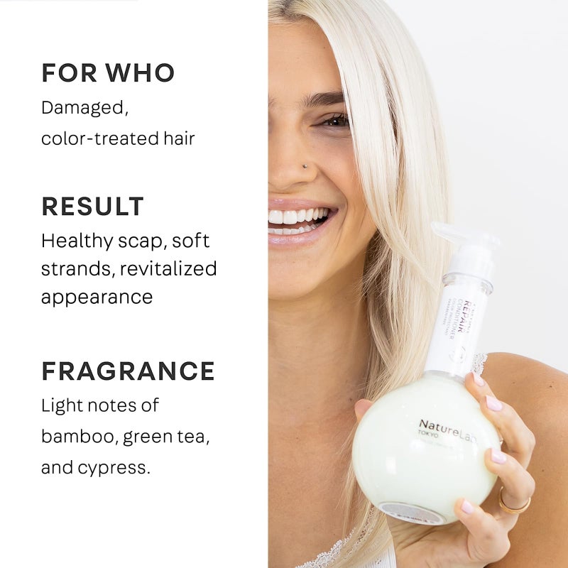 NatureLab. TOKYO NatureLab.TOKYO Perfect Repair Conditioner - Lightweight Conditioner for Damaged, Color-Treated Hair - Penetrates Roots and Revitalizes & Restores Strands Back to Life - Japanese Hair Care - 11.5oz - Image 2