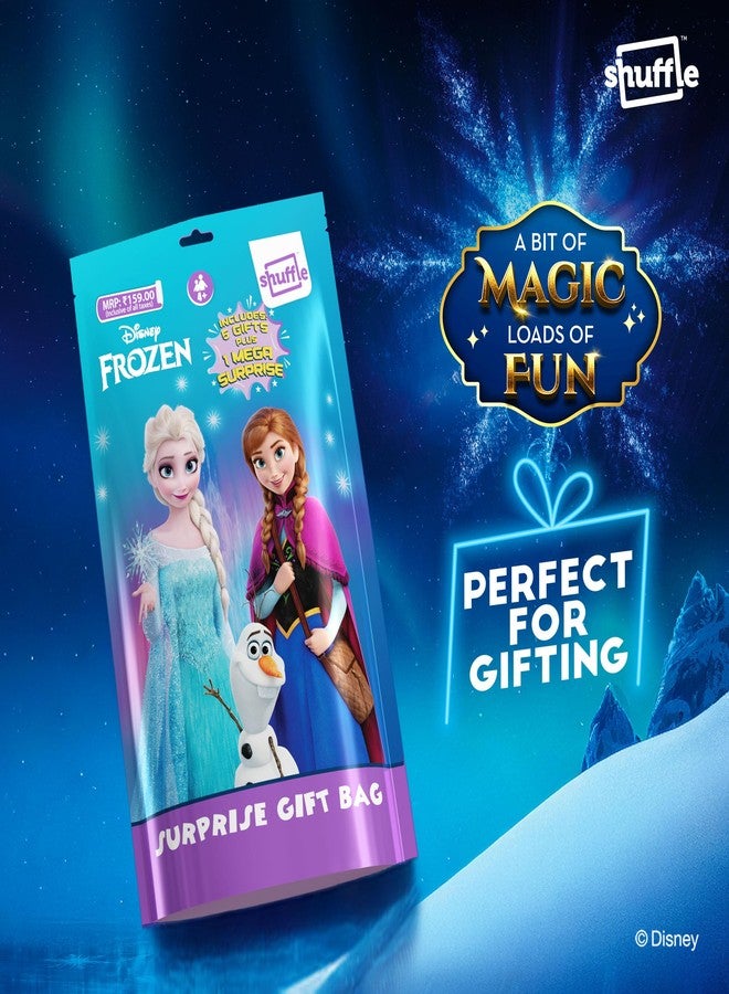 شافل حقيبة هدايا فروزن المفاجئة للبنات | مجموعة أدوات مكتبية وأنشطة 6 في 1 مستوحاة من إلسا وآنا مع مفاجأة ضخمة | هدية تذكارية لعيد ميلاد الأطفال - Image 2
