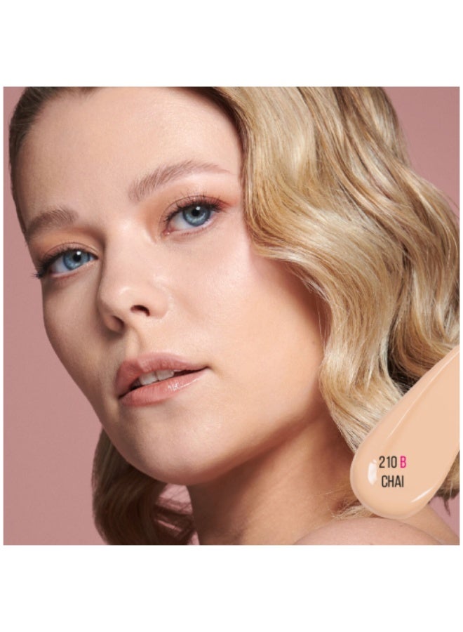 Huda Full Coverage Faux Filter Liquid Foundation 210B Chai - Image 4