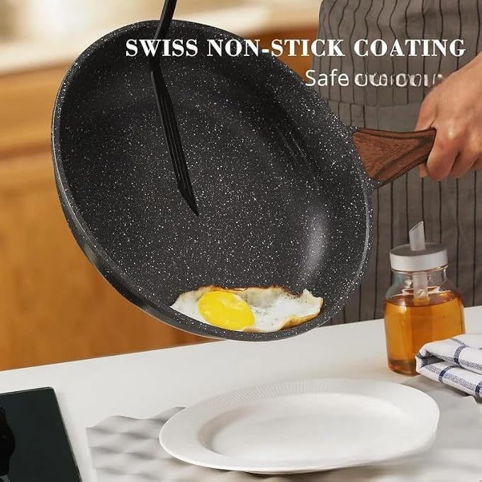 Unity Nonstick Frying Pan Skillet Swiss Granite Coating Omelette Pan - Image 3