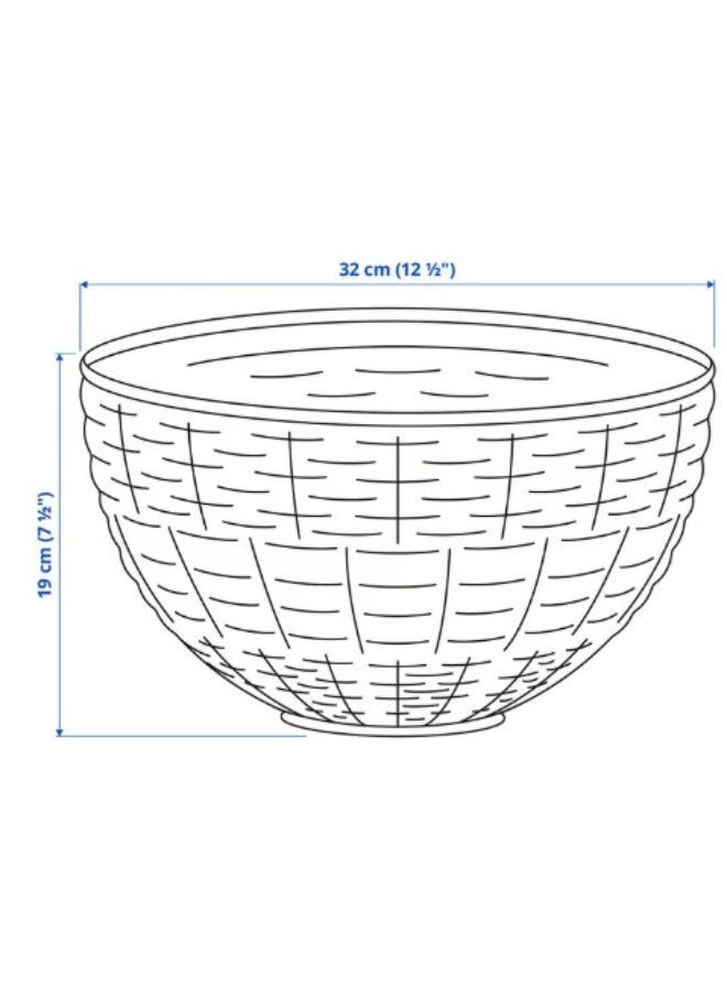 IKEA (IKEA) Basket, white/black/blue, 32x19 cm  - Image 5