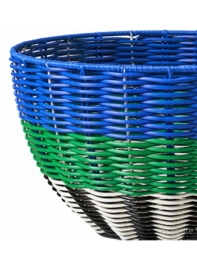 IKEA (IKEA) Basket, white/black/blue, 32x19 cm  - Image 2