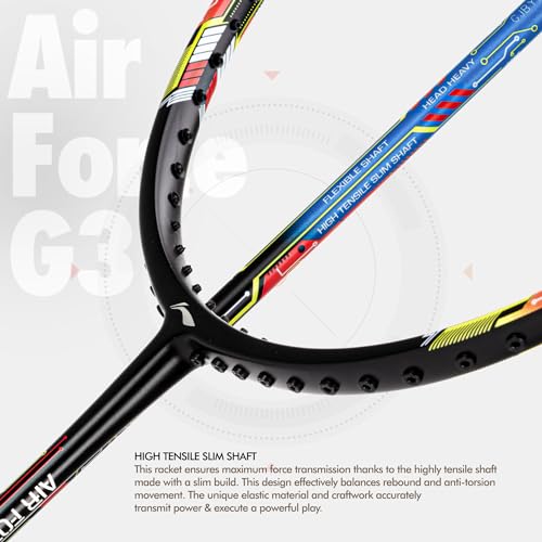 Li-Ning Air-Force 79 G3 Carbon Fibre Badminton Racket, Black/Blue/Red - Image 4