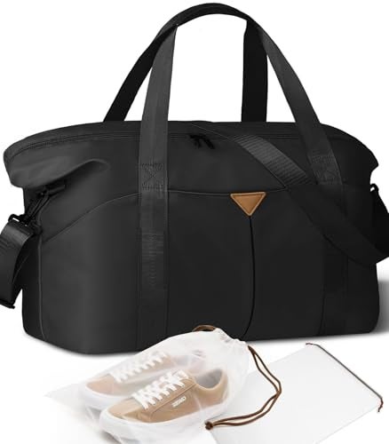 Magimack Duffle Bag for Travel Carryon Travel Bag with Trolley Sleeve Sport Gym Bag for Women Overnight Bag for Men Hospital Bag for Labor and Delivery Black - Image 1