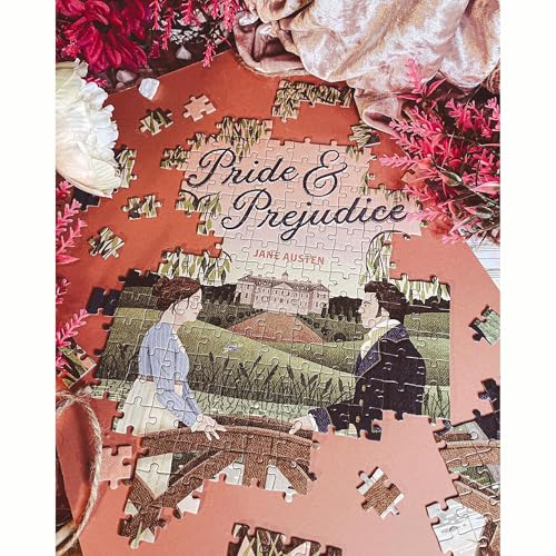 Professor Puzzle Jigsaw Library Pride Prejudice 252 Piece DoubleSided Puzzle Illustrated Book Scene 194x145 Collectible Book Shaped Box - Image 5