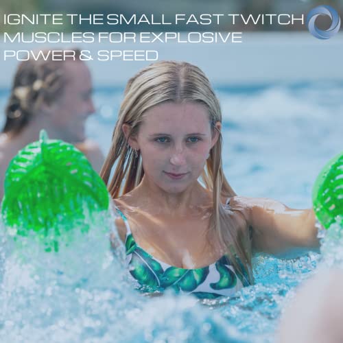 AquaLogix Low Resistance Aquatic Bell Set - Green | Aquatic Dumbbells | Quick Start Guide | Water Weights | Therapy, Cardio & Muscle Toning | Durable Polycarbonate | Pair (LRPCBELL) - Image 2