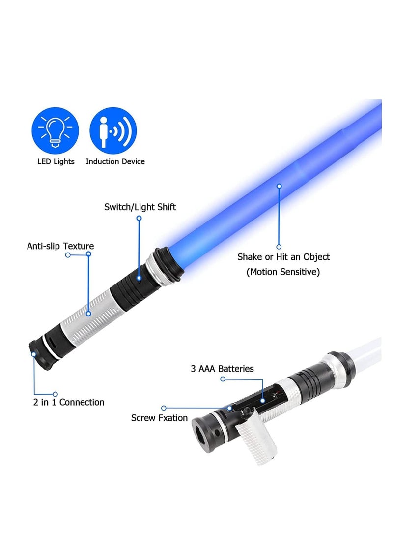 SYOSI Lightsaber Kids LED Light Up Saber with Sound Retractable 7 Colors Light Saber Sword for Boys Kids Party Favors 2 Pack - Image 5
