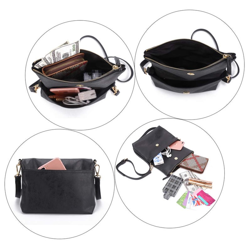 Gladdon Small Crossbody bags for Women Cross body Purse Shoulder Bag Black - Image 5