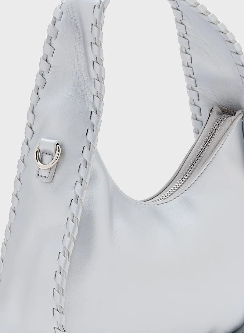 Ginger Stitch Detail Satchel Bag