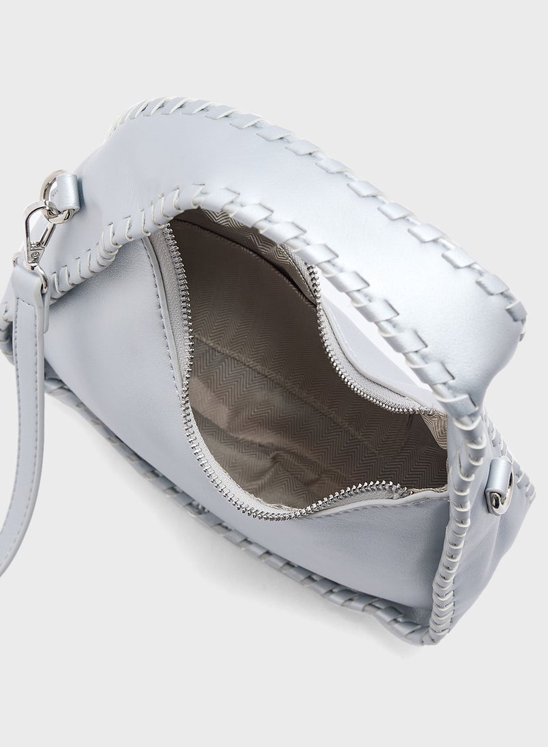 Ginger Stitch Detail Satchel Bag  - Image 5