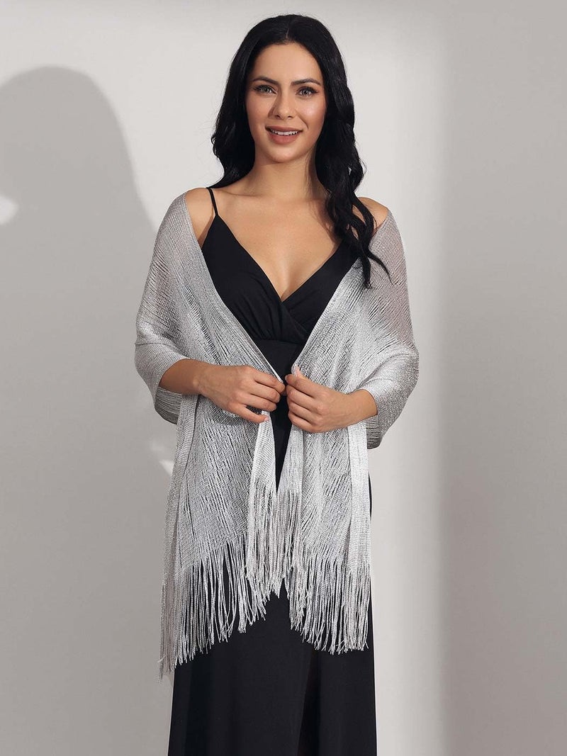 GORAIS Women Shawls and Wraps for Evening Dresses Wedding Scarf Formal Shrug with Rhinestone Buckle for Bride and Bridesmaids - Image 2