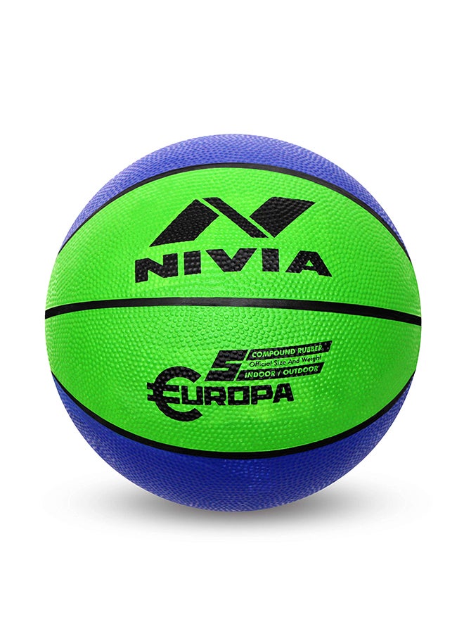 Europa Basketball | Size: 7 | 8 Panels | Material Core Bladder Latex | Suitable for Hard Surface | Machine Stitched | Training/Match Ball for Men