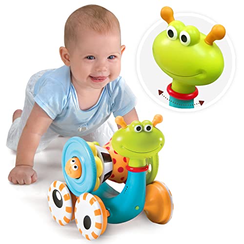 Yookidoo Musical Crawl 'N' Go Snail Toy with Stacker - Promotes Baby's Crawling and Walking. Rolls and Spins Its Shell As It Moves. - Image 4