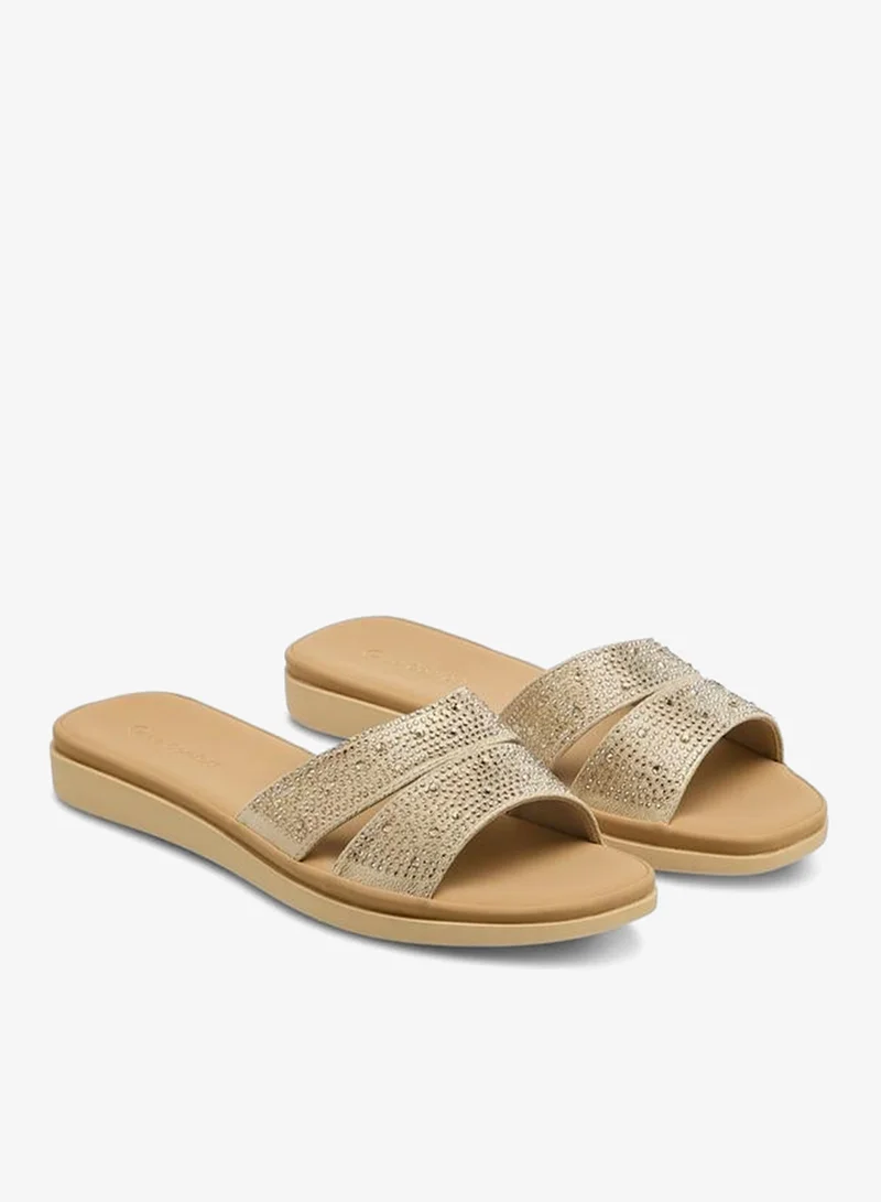 لو كونفورت صنادل نسائية مزينة سهلة الارتداء مجموعة رمضان