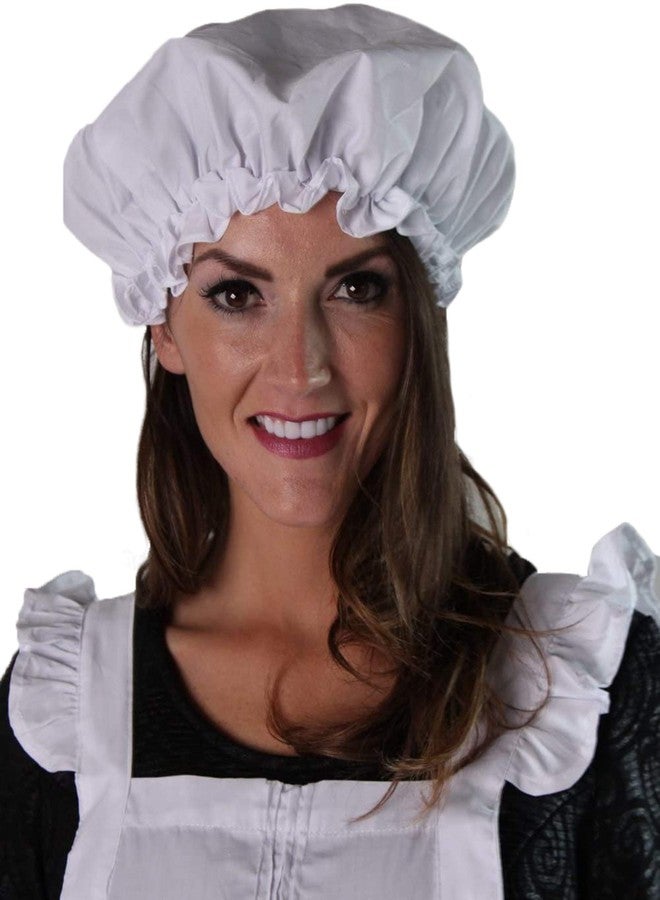 Making Believe Girls Classic Mop Cap and Apron Set, White - Image 3