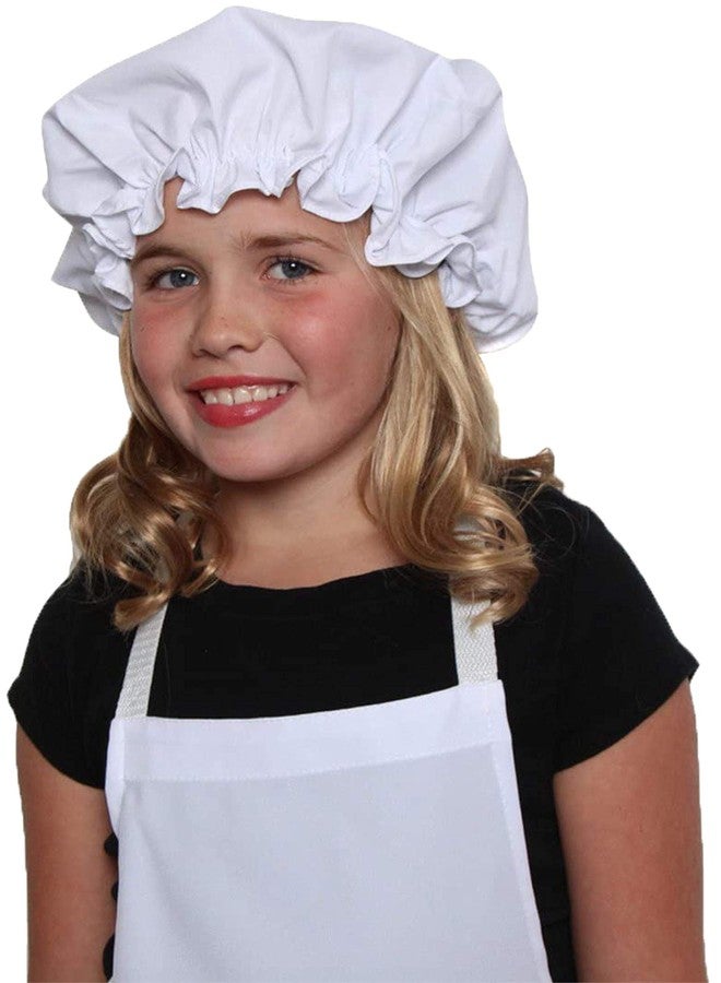 Making Believe Girls Classic Mop Cap and Apron Set, White - Image 2