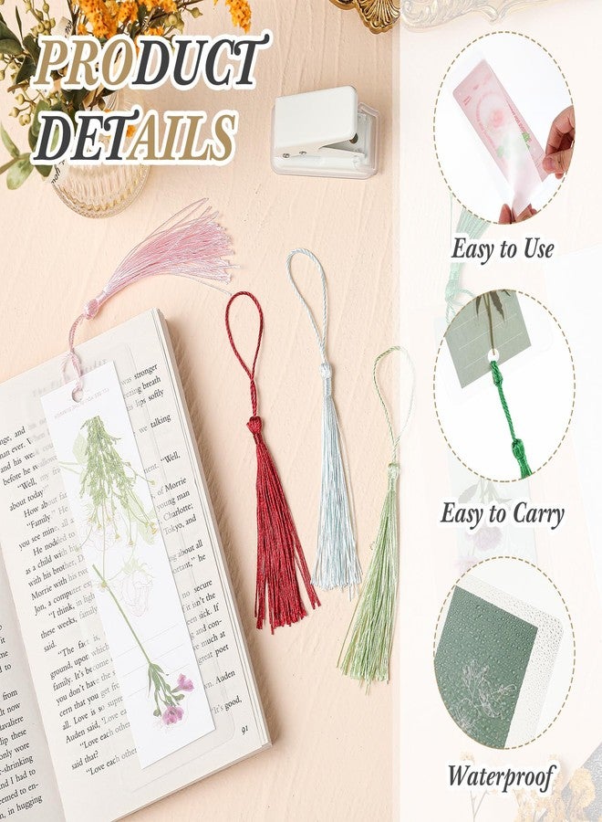 Fuyoooo 101 Pcs DIY Bookmark Making Kit Bookmark Laminating Pouches 5 Mil Hot Laminator Sleeves with Rainbow Tassels and Puncher Fit Most Pouch Laminating Machines Easter Gift(2.36 x 7.87 Inch) - Image 5
