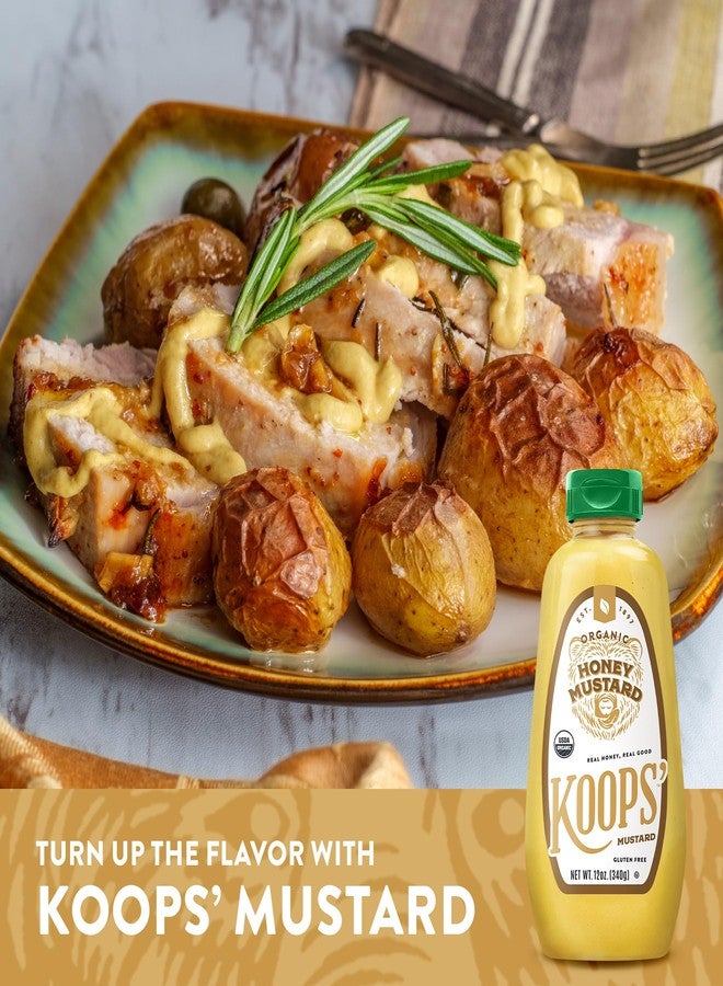 Koops' Organic Honey Mustard - Gourmet Mustard, Gluten-Free, Kosher, Made in USA, From Quality Mustard Seeds, Honey Mustard Sauce - 12 Oz, Pack of 4 - Image 5