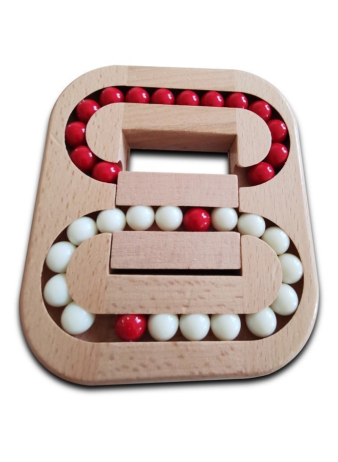 Flat ball children adult puzzle wooden toys unlock maze game - Image 1