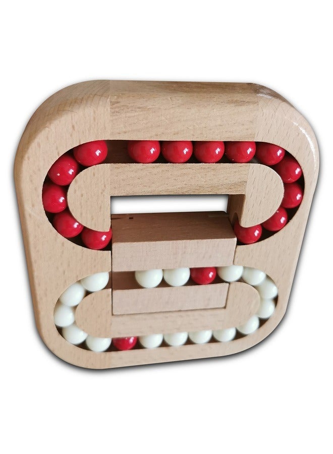 Flat ball children adult puzzle wooden toys unlock maze game - Image 2