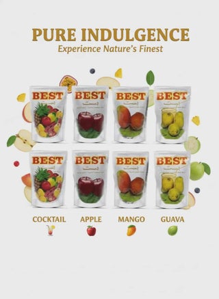 عصير بست 8 عبوات 190مل , 2 كوكتيل , 2 مانجة , 2 جوافة , 2 تفاح