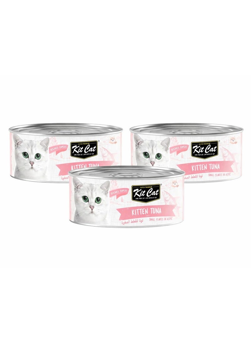 Kit Cat Wet Food Can for Kittens Tuna 50g (3 cans) - Image 1