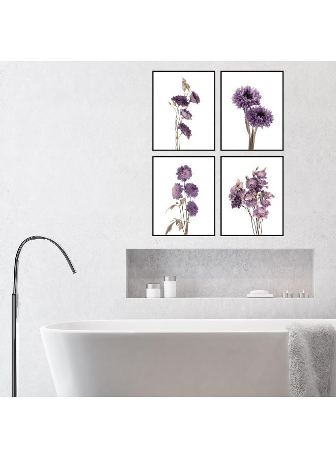 Insire Set of 4 Purple Flower Prints - Image 3