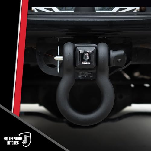 BulletProof Hitches - 2.0" Shackle Hitch Receiver with 36,000 lb. Rating and D-Ring/Clevis - Tow Hitch Shackle for 2" Receivers - Extreme Duty, Solid Steel, Black Powder Coat - Image 4