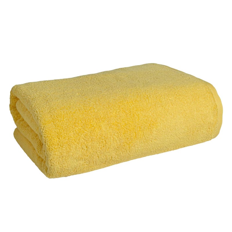 SALBAKOS  Premium Turkish Jumbo Bath Sheet 100 Turkish Cotton Absorbent  Ultra Comfy Bath Towel Sheets for Hotel  Spa  40x80 Yellow - Image 1