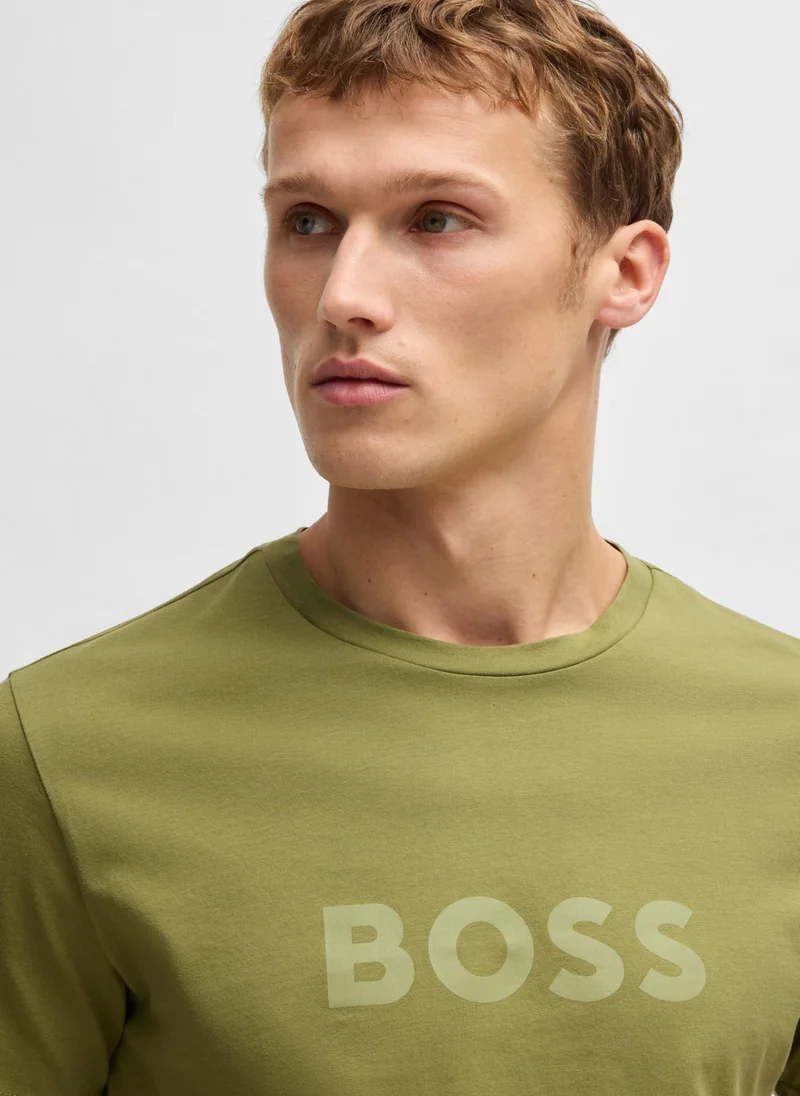 BOSS Cotton-jersey T-shirt with SPF 50+ UV protection