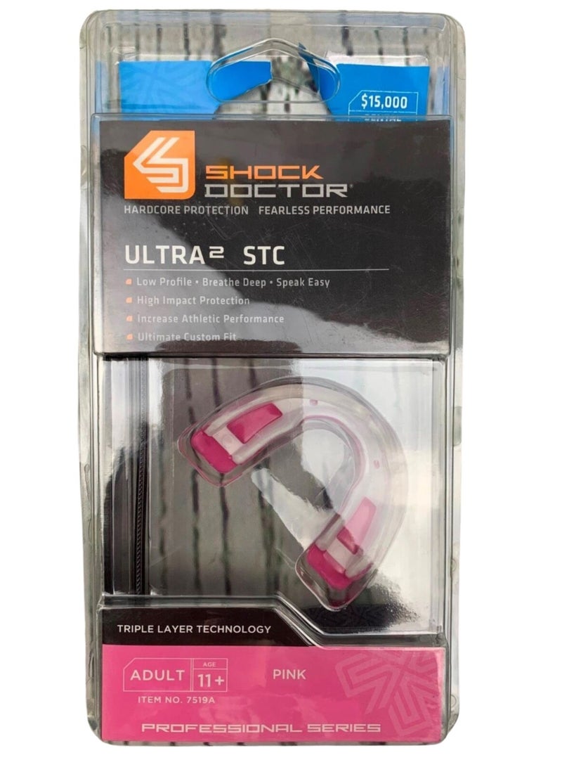 Shock Doctor SD ULTRA 2 STC MOUTHGUARD PINK ADULT - Image 2