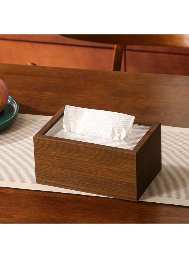 Tissue Box Holder, Napkin Box, Home Living Room Table Walnut Tissue Box for Living Room, Bedroom, Office, Car(ice crack) - Image 4