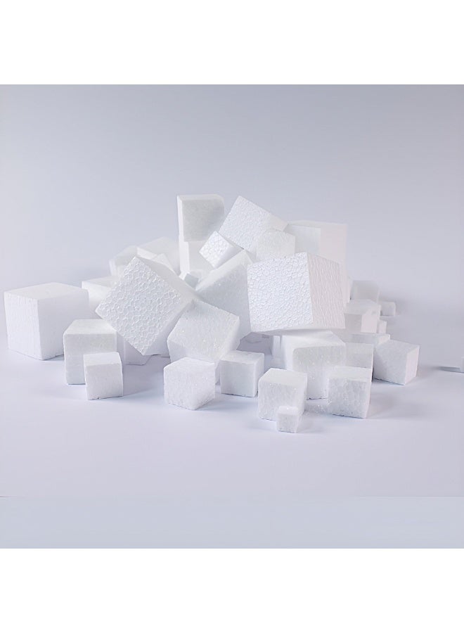 CRAFT MAGIC 12 Pack (5cm x 5cm x 5cm) White Styrofoam Cubes – Smooth Foam Blocks for DIY Crafts, Painting, Wedding & Floral Decorations, Art and School Projects (5cm x 5cm x 5cm) - Image 1