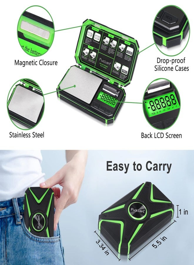 Fuzion TU-X Digital Gram Scale, 200g/0.01g Pocket Herb Scale with 6 Units for Personal Hobbies, Small Scale .01 Gram Accuracy Measuring Jewelry, Food, Powder - Image 5