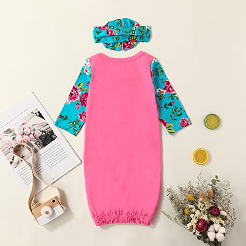 AMAWMW Newborn Baby Girl Little Sister Sleeper Gown Stripe Long Sleeve Nightgown Pajamas Gifts Stuff Essential Outfit - Image 3