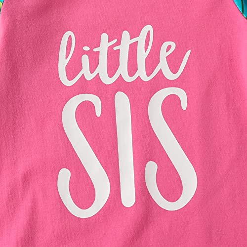 AMAWMW Newborn Baby Girl Little Sister Sleeper Gown Stripe Long Sleeve Nightgown Pajamas Gifts Stuff Essential Outfit - Image 4