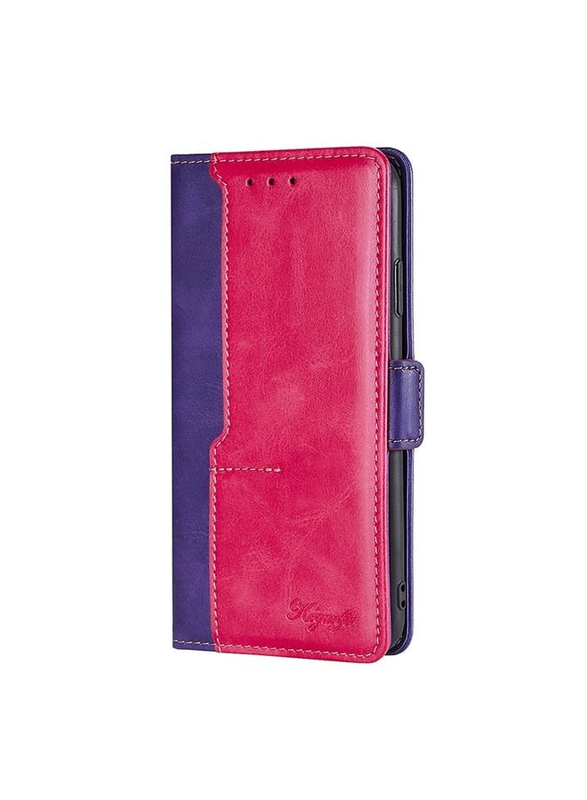 S-TOP Case For Samsung Galaxy A04e 4G Contrast Color Side Buckle Leather Phone Case - Image 2